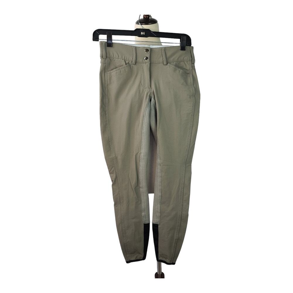 Goode Rider Equestrian Horse Riding Full Seat Breeches Pants Gray 24 R